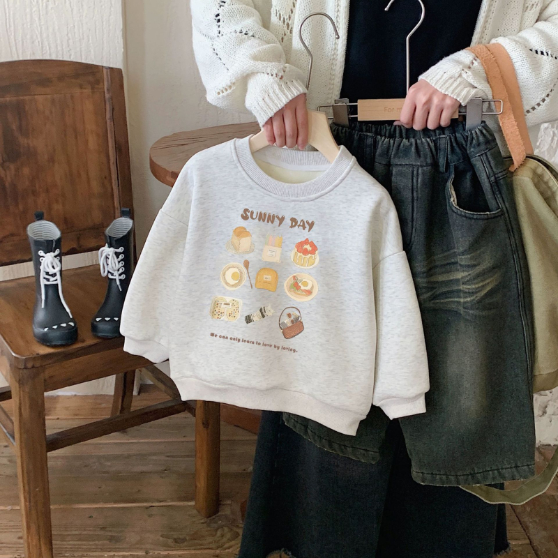 Dječji pulover s crtić motivom, korejski stil, pamuk materijal, za uzrast 3–8 godina