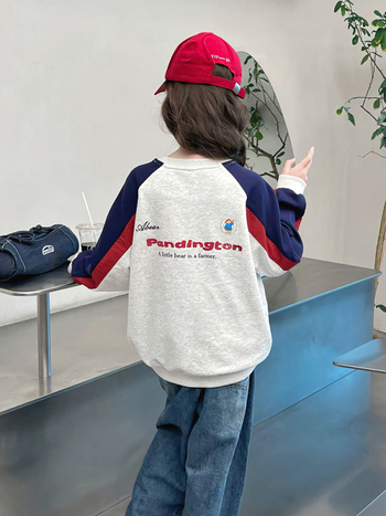 Dječja mikina s Raglan rukavima, korejskog stila, pamuk 81,2%, meka tkanina, dugi rukav