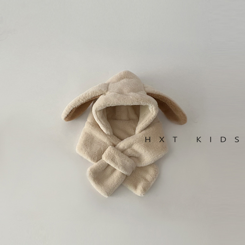 Dviejų dalių pliušinis kepurės ir šaliko komplektas vaikams, žieminė ausų apsauga