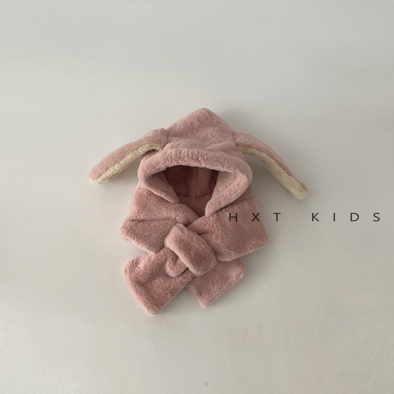 Dviejų dalių pliušinis kepurės ir šaliko komplektas vaikams, žieminė ausų apsauga