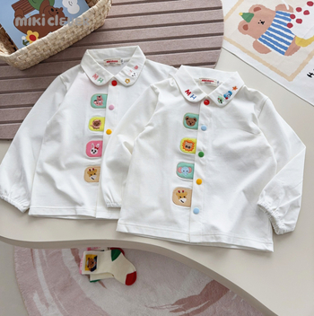 Laste pikkade varrukatega T-särk, jaapani stiilis, karikatuurimuster, 95% puuvill, ümmargune kaelus