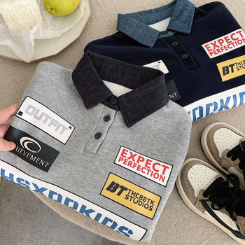 Dječja zimska jakna – Korejski stil, stojeći ovratnik, fleece materijal, zatvarač, bez kapulje