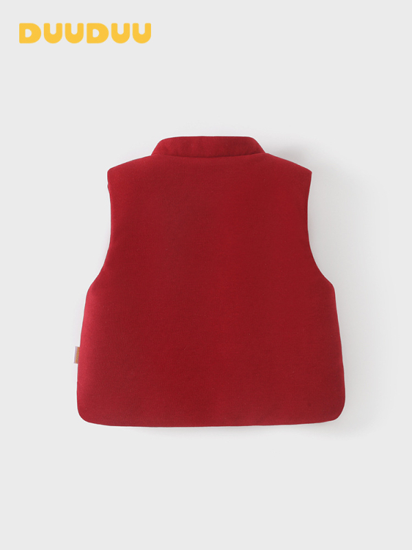 Unisex puuvillane täidisbeebi vest, paksu kardigani stiili, eesmine kinnitusega; väliskangas: 55% puuvill/41% polüester/4% elastaan; vooder: 100% puuvill; täidis: polüester; vanus 1–3 aastat; talvehooaja