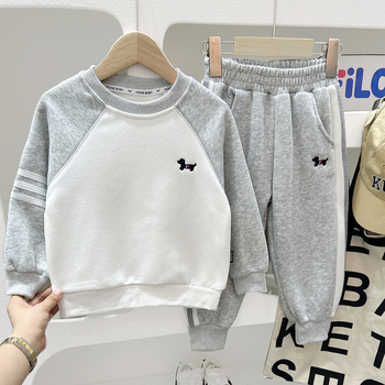 Set de toamnă pentru copii, stil coreean, din bumbac, din două piese, cu imprimeu desen animat, pentru copii peste 8 ani