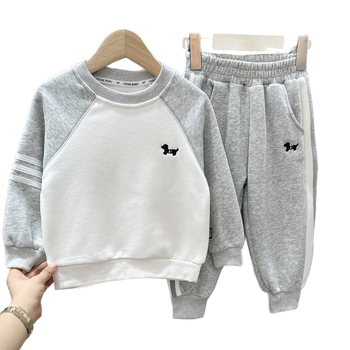 Set de toamnă pentru copii, stil coreean, din bumbac, din două piese, cu imprimeu desen animat, pentru copii peste 8 ani