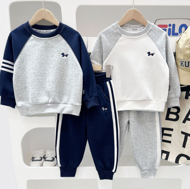 Set de toamnă pentru copii, stil coreean, din bumbac, din două piese, cu imprimeu desen animat, pentru copii peste 8 ani