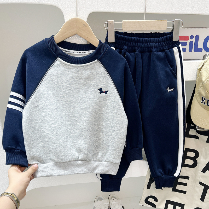 Set de toamnă pentru copii, stil coreean, din bumbac, din două piese, cu imprimeu desen animat, pentru copii peste 8 ani