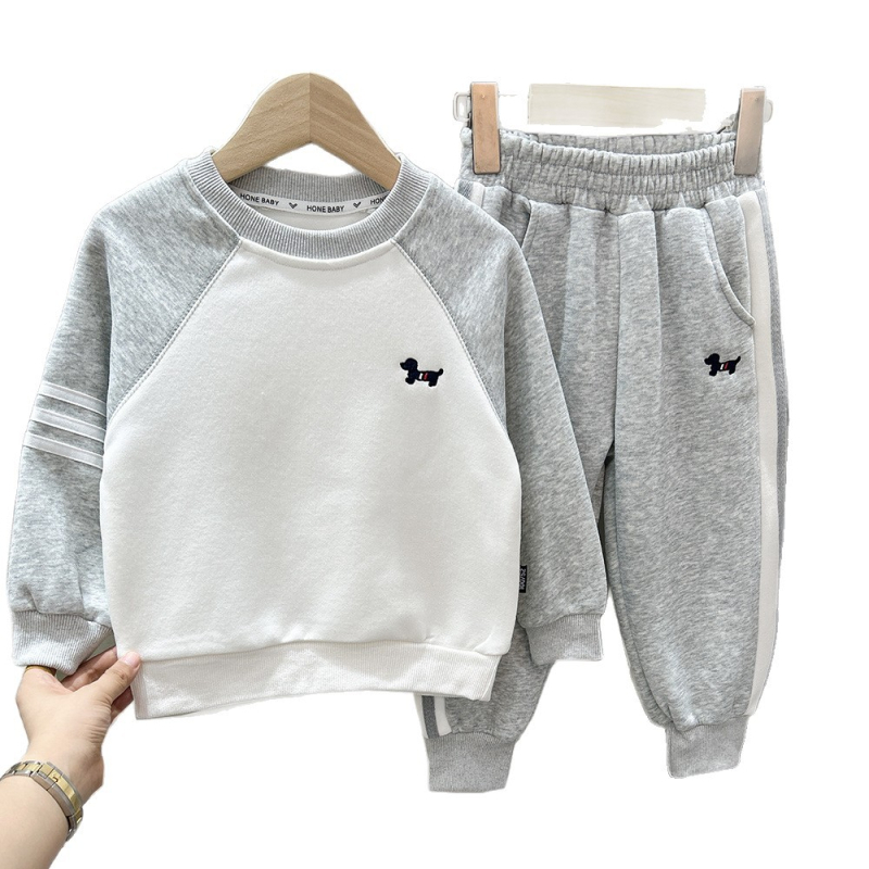 Set de toamnă pentru copii, stil coreean, din bumbac, din două piese, cu imprimeu desen animat, pentru copii peste 8 ani