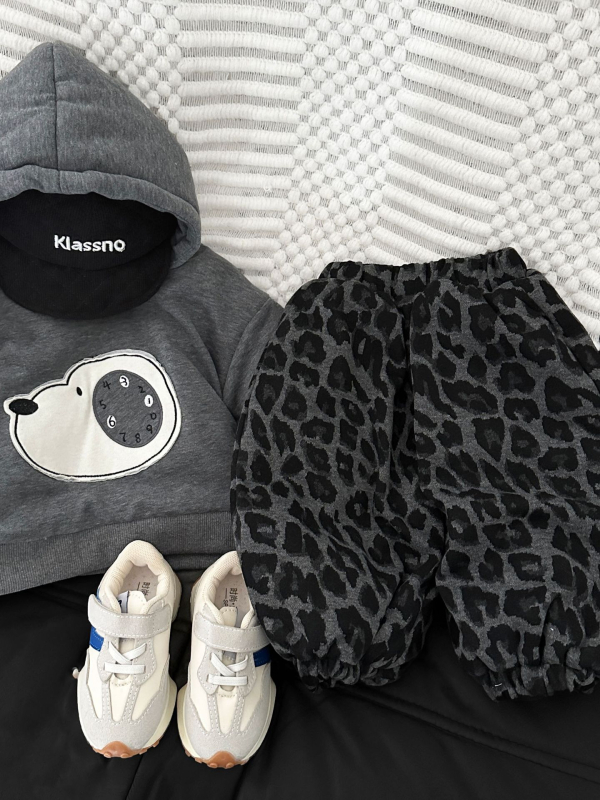 Dječja hoodie s kapuljačom, korejskog stila, pamuk materijal, motiv životinja/crtani, debeli zimski komad