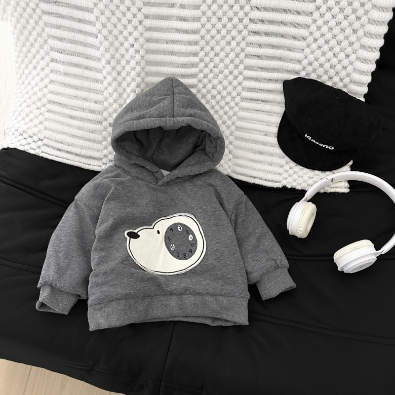 Dječja hoodie s kapuljačom, korejskog stila, pamuk materijal, motiv životinja/crtani, debeli zimski komad