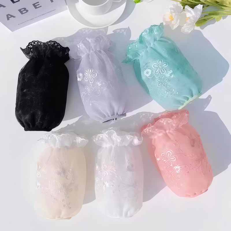 Divslāņu mežģīņu piedurkņu pārsegi sievietēm – pret netīrumiem, izšūti, ziemai/pavasarim/rudenim