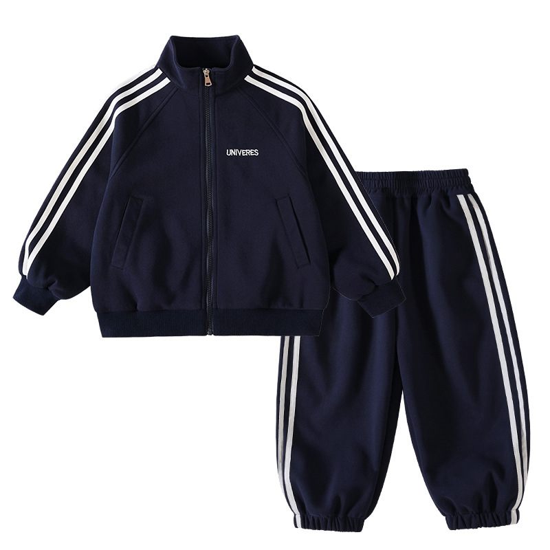 Dječji sportski dvodijelni set – hlače i sako, materijal 60% pamuk, sportski stil, zatvarač