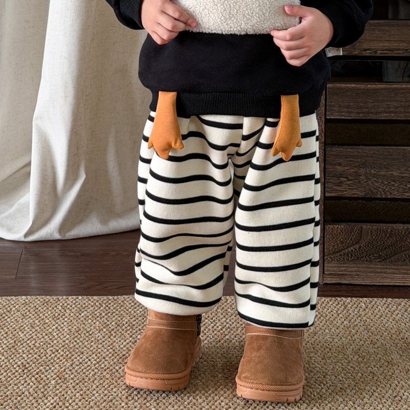 Poiste talvejopes džemper, paks fliisi vooder, Korea stiil, karikatuurimustriga