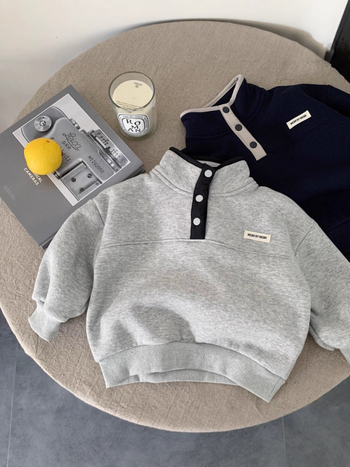 Dječja zimska hoodie – 95% pamuk, poliester podstava, debeli materijal, dugi rukavi