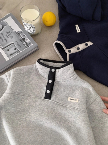 Dječja zimska hoodie – 95% pamuk, poliester podstava, debeli materijal, dugi rukavi