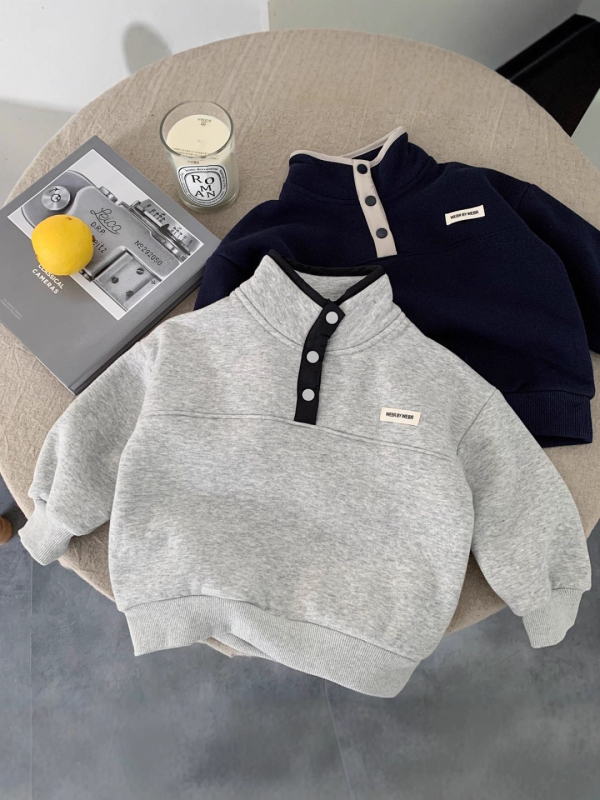 Dječja zimska hoodie – 95% pamuk, poliester podstava, debeli materijal, dugi rukavi