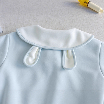 Set din două piese pentru fete, stil coreean, 95% bumbac, mâneci lungi, primăvară-toamnă