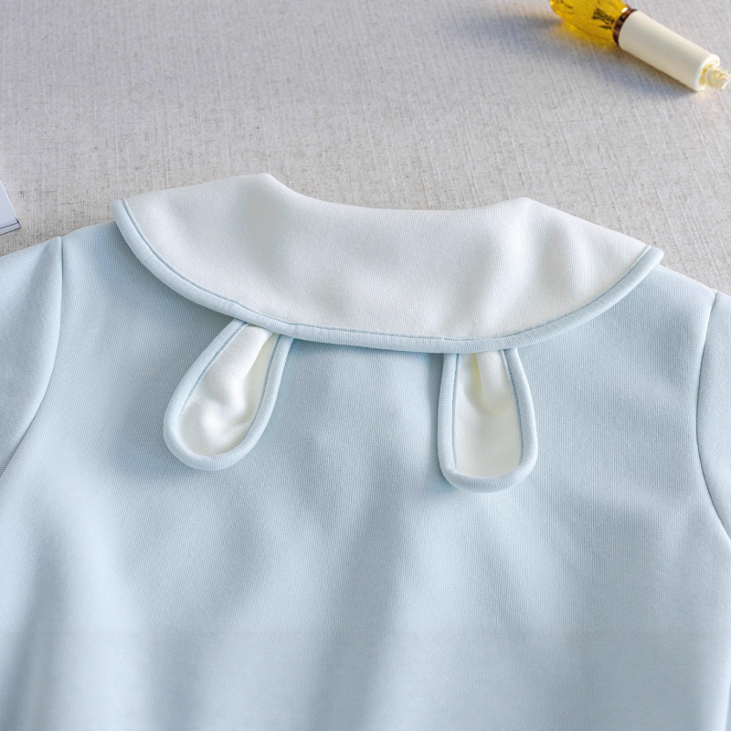 Set din două piese pentru fete, stil coreean, 95% bumbac, mâneci lungi, primăvară-toamnă