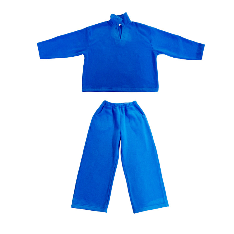 Korea stiilis laste talvise kaheosaline komplekt fliisist, unisex, pikkade varrukatega pullover