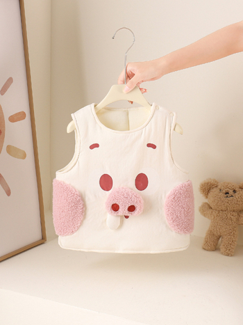 Dječja debela bez rukava vest s crtanim ponijem, za jesen i zimu, topla