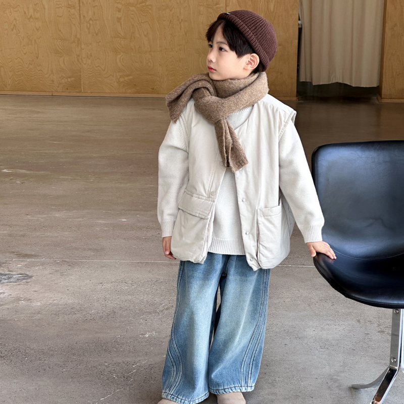 Laste vest, Korea stiil, puuvillane välimine, nuppudega sulgemine, 8+ aastat