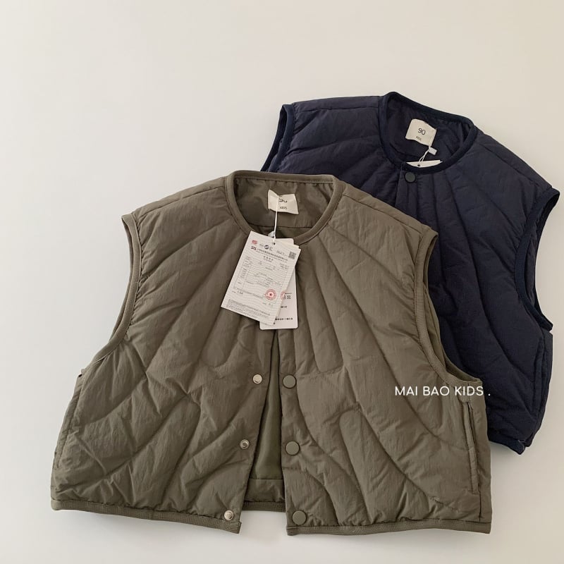 Gyermekeknek szóló tollas mellény, Koreai változat, fehér kacsa down töltés 95% feletti, vastag nylon külső, egyrendű gombos zárás