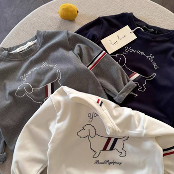 Laste fleecevoodriga termiline T-särk, pikkade varrukatega, ümmarguse kaelusega, sügis-talviseks hooajaks, Saksa fleece 90%