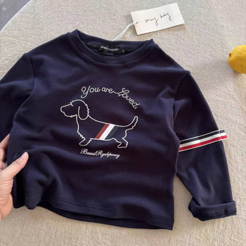 Laste fleecevoodriga termiline T-särk, pikkade varrukatega, ümmarguse kaelusega, sügis-talviseks hooajaks, Saksa fleece 90%