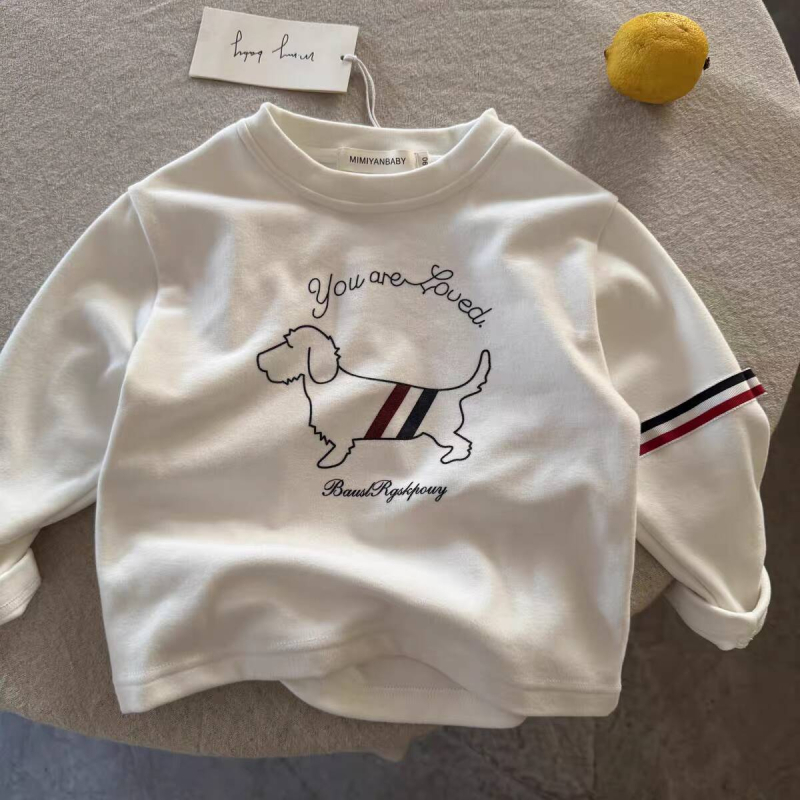 Laste fleecevoodriga termiline T-särk, pikkade varrukatega, ümmarguse kaelusega, sügis-talviseks hooajaks, Saksa fleece 90%