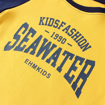 Gyerekeknek készült hosszú ujjú Raglán póló, pamut–gyapjú keverék, koreai verzió stílus, tavasz/ősz, kapucnival