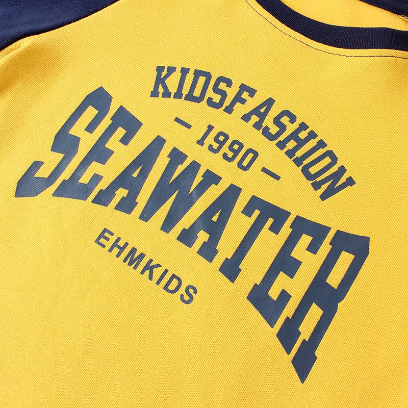 Gyerekeknek készült hosszú ujjú Raglán póló, pamut–gyapjú keverék, koreai verzió stílus, tavasz/ősz, kapucnival