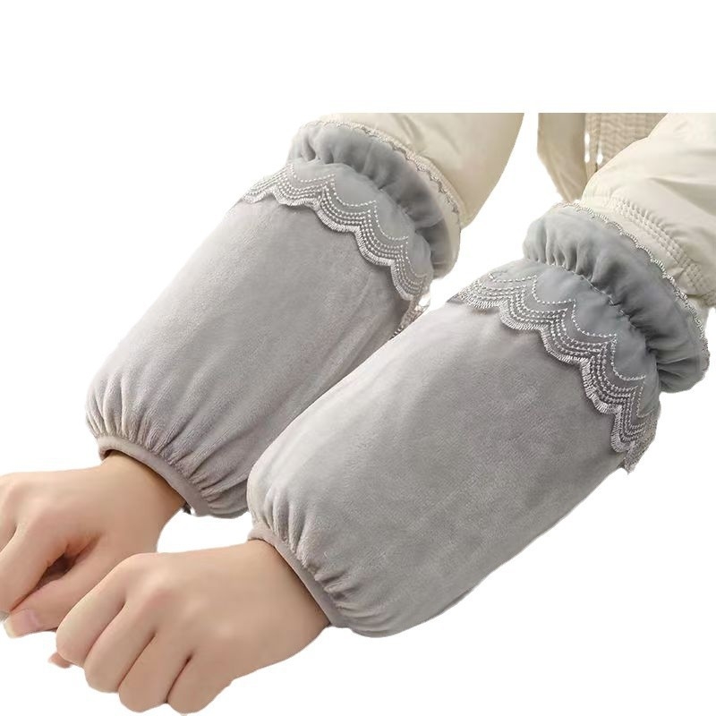 Manșete din dantelă pentru femei, scurte, iarnă, rezistente la murdărire, pentru birou