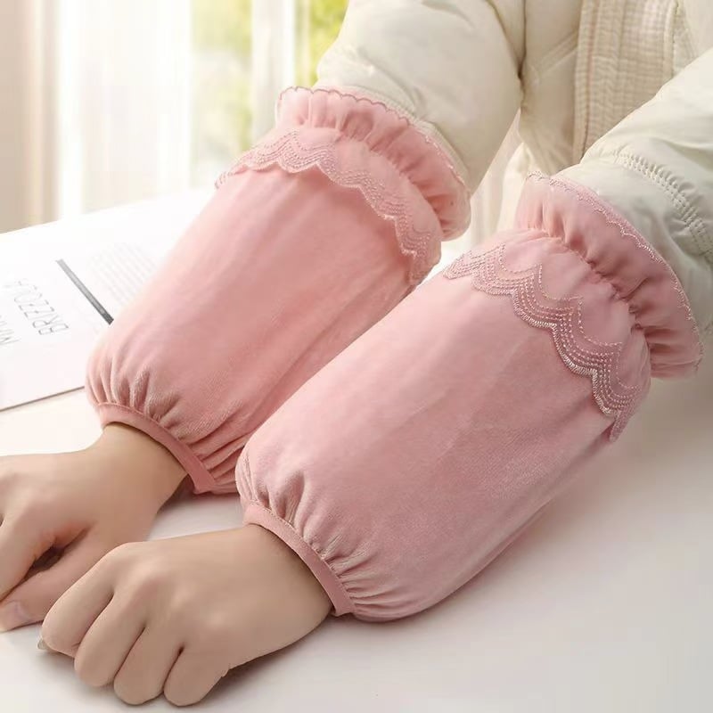 Manșete din dantelă pentru femei, scurte, iarnă, rezistente la murdărire, pentru birou