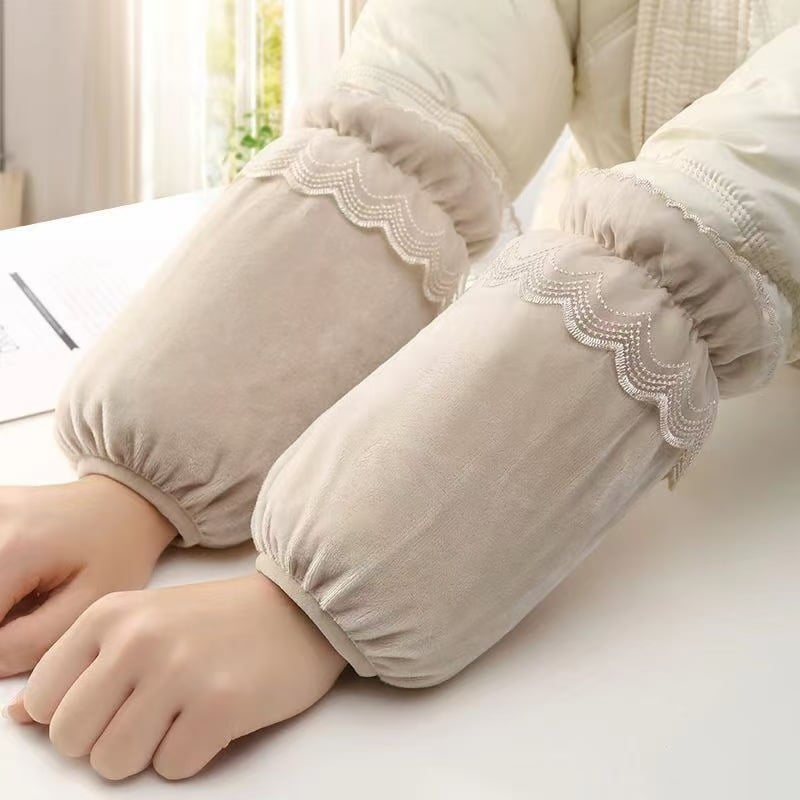 Manșete din dantelă pentru femei, scurte, iarnă, rezistente la murdărire, pentru birou