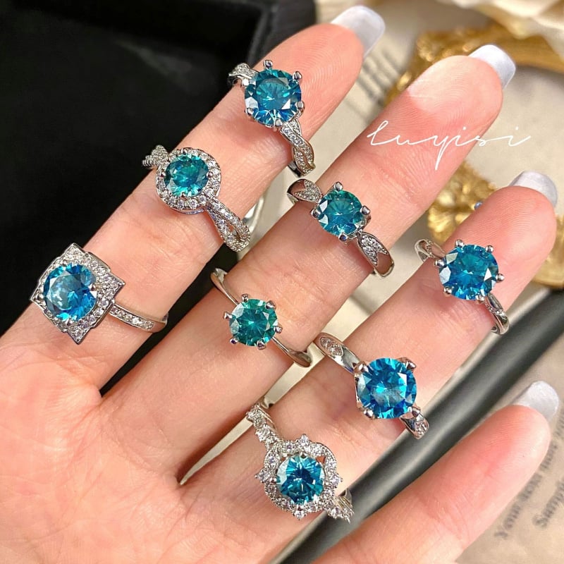 Geometrijski bakreni prsten s moissanitnim dijamantom, Thousand Jewelry, podrijetlo Shantwei, obrada: dijamant