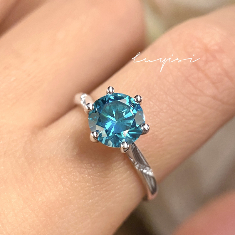 Geometrijski bakreni prsten s moissanitnim dijamantom, Thousand Jewelry, podrijetlo Shantwei, obrada: dijamant