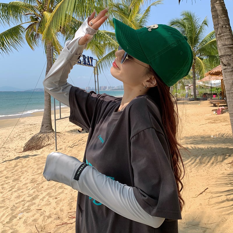 Suvised UV-kaitsekäevarrukad - kerge välitingi rattasõiduks Ice Silk materjal, polüester 71–80%, stiil Fashion Commuter