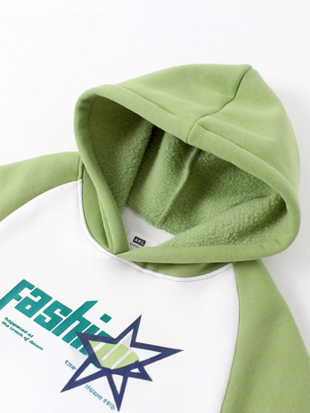 Koreai stílusú gyerek kapucnis pulóver Velvet Fleece anyaggal, hosszú ujjú, téli modell