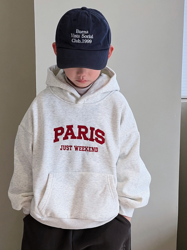 Lapse kapuutsiga džemper paksu fliis voodriga, 93% puuvill, Korea stiil, tähtedega muster, pullover