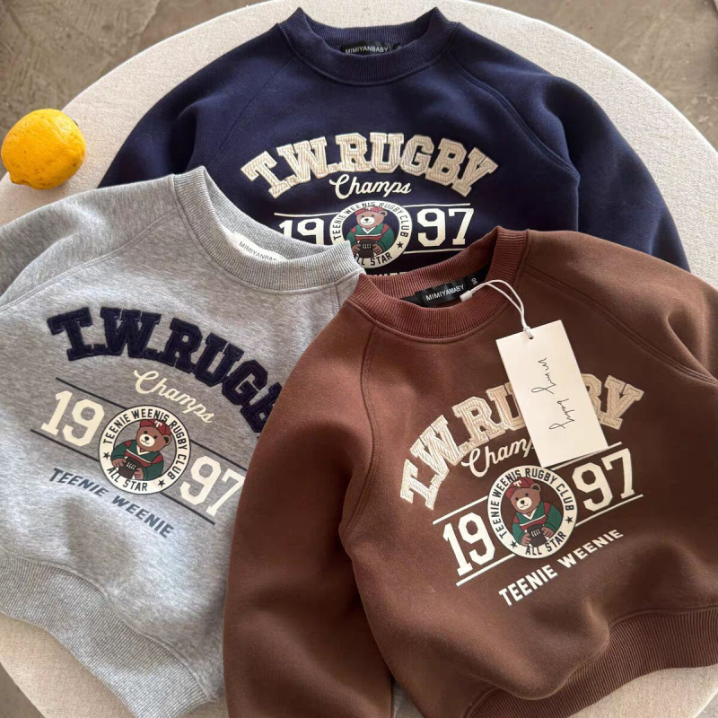 Lasten kapuutsiga huppar tikitud peaportree motiiviga, Korea versioon, paks puuvillane materjal, vanusevahemik 3–8 aastat