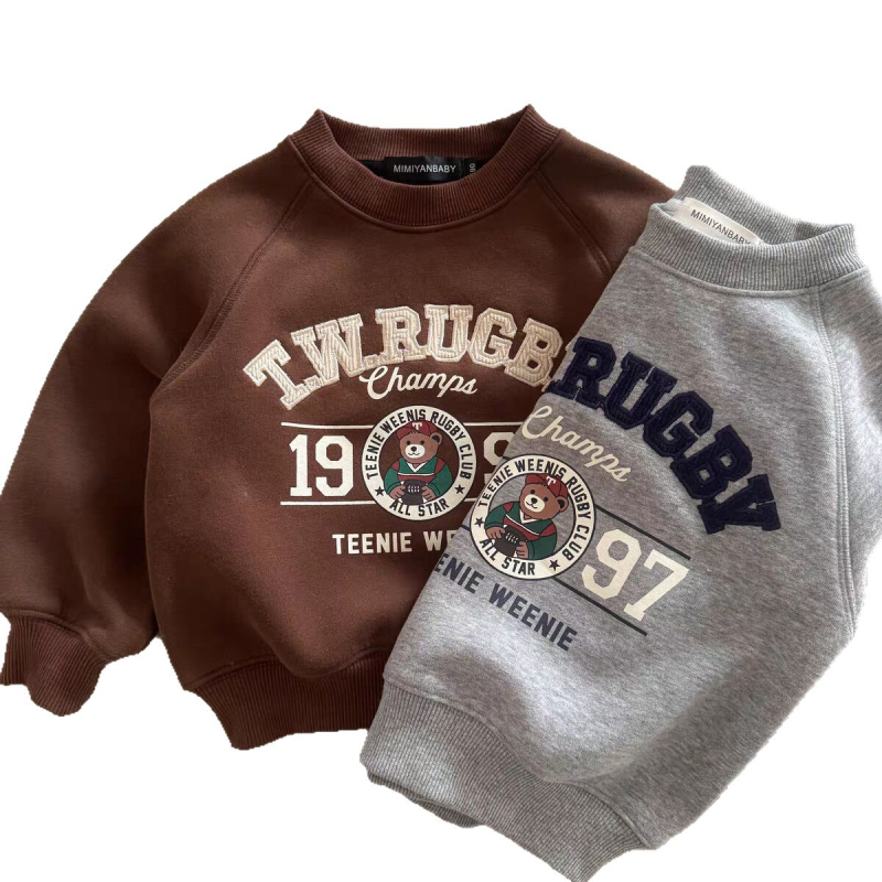 Lasten kapuutsiga huppar tikitud peaportree motiiviga, Korea versioon, paks puuvillane materjal, vanusevahemik 3–8 aastat