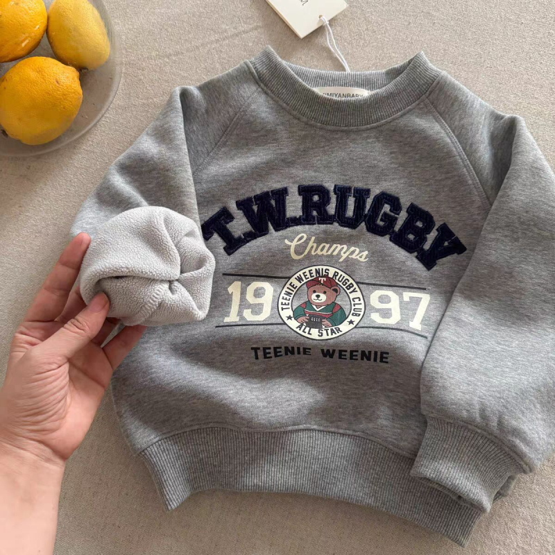 Lasten kapuutsiga huppar tikitud peaportree motiiviga, Korea versioon, paks puuvillane materjal, vanusevahemik 3–8 aastat