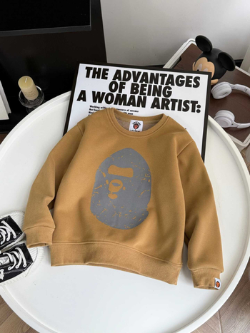 Dječja hoodie, Korejski stil, 100% pamuk, debeli materijal, okrugli izrez