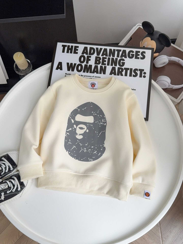 Dječja hoodie, Korejski stil, 100% pamuk, debeli materijal, okrugli izrez