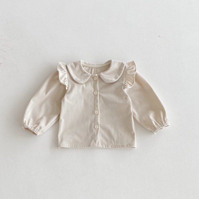 Dječji set: haljina od cordure s ovratnikom‑lutkica i cardigan dugih rukava, korejski stil, 95% pamuk