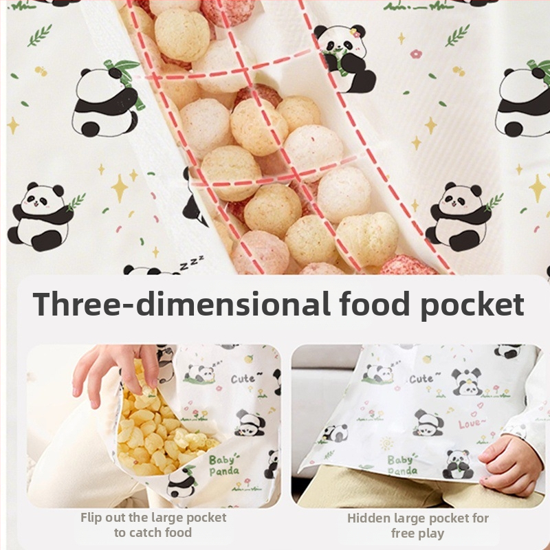 Egyszer használatos gyerekeknek szánt etetőbibek – levehető ujjakkal – vízálló, olajálló, poliészter nem szőtt anyag