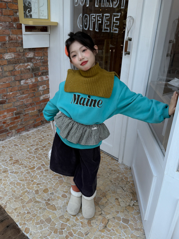 Hanorac de iarnă pentru fete, fără glugă, stil coreean, 100% bumbac, grosime mare, imprimeu cu desene animate