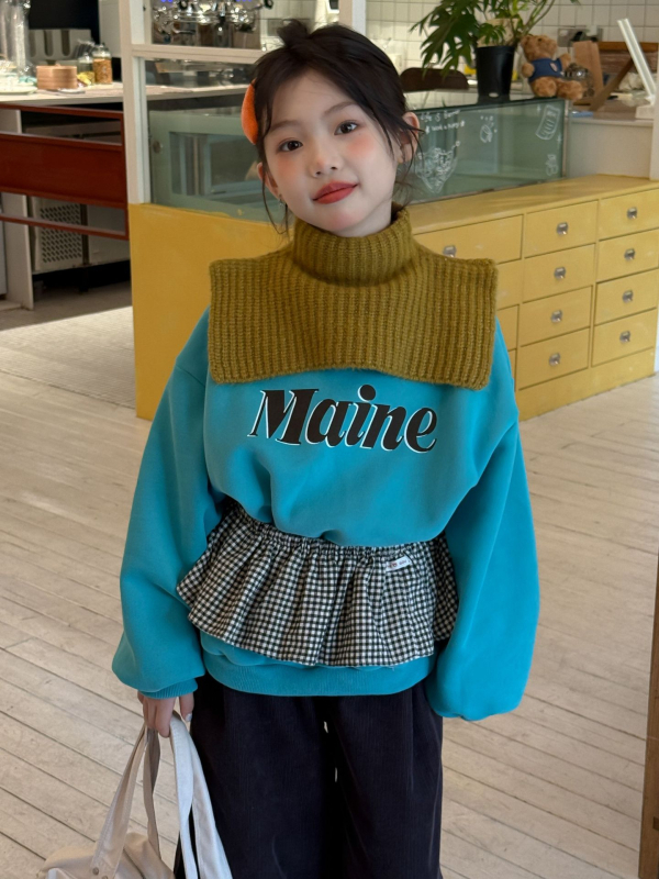 Hanorac de iarnă pentru fete, fără glugă, stil coreean, 100% bumbac, grosime mare, imprimeu cu desene animate