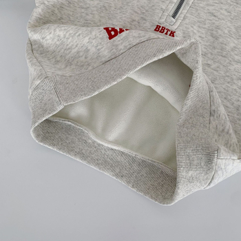 Set din două piese pentru copii din fleece, model litere, bumbac 61,8%, mâneci lungi, fără glugă