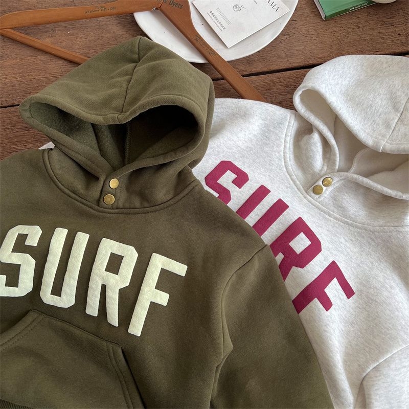 Dječji hoodie s kapuljačom, korejski stil, tisak s alfabetom, 50% pamuk, za djecu 3–8 godina